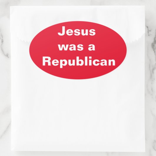 イエスは共和党だった 楕円形シール (バッグ)