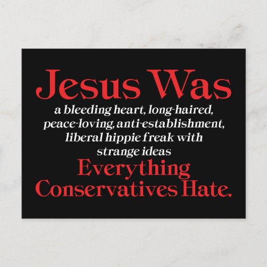 イエスは出血していたハート自由主義の- アンチGOP ポストカード (正面)