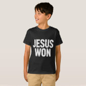 イエスは勝った キリスト教の名言 Tシャツ (正面フル)
