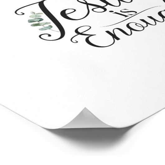 イエスは十分なエレガント緑のユーカリ信者だ ポスター (角)