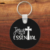 イエスは十字架のTシャツでベスト キーホルダー (正面)