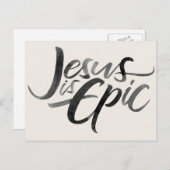 イエスは叙事詩の宗教レタリングキリストである ポストカード (正面/裏面)
