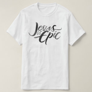 イエスは叙事詩レタリング台本の宗教宗教である Tシャツ