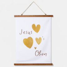 イエスは名前をカスタムするウッドトップタペストリーが大好き