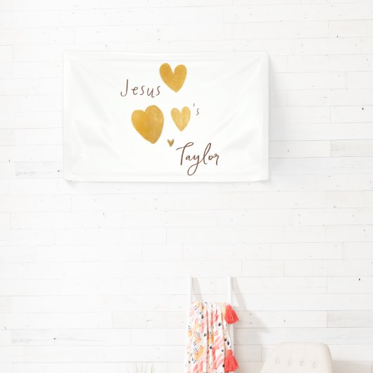 イエスは名前をカスタムする旗のサインを愛モダンす 横断幕 (インサイチュ)