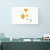 イエスは名前をカスタムする旗のサインを愛モダンす 横断幕 (トレードショー)