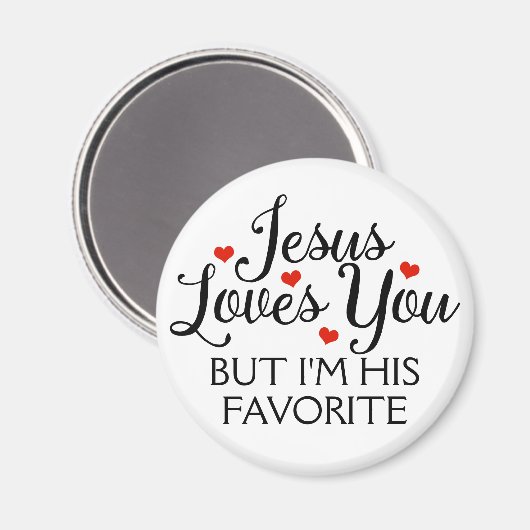 イエスは君を愛お気に入りのしおもしろいた マグネット (正面/裏面)