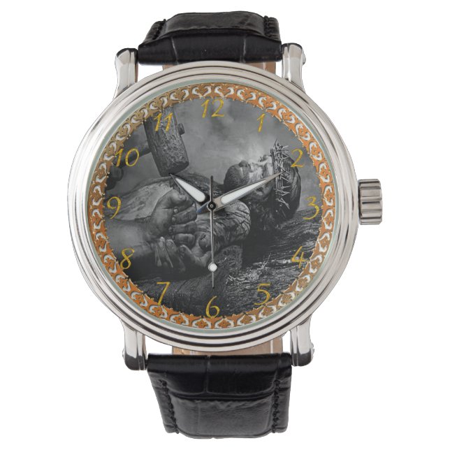 イエスは大きな時計を釘付けにした 腕時計 (正面)