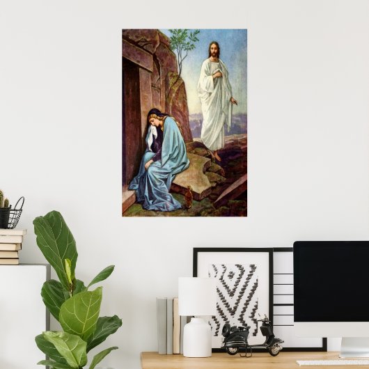 イエスは女性のポスターを見ている ポスター (ホームオフィス)