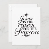 イエスは季節の理由 クリスマス インビテーションポストカード (正面/裏面)