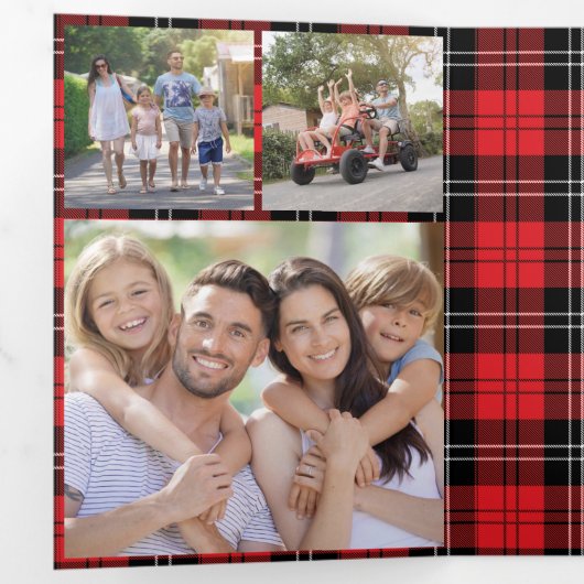 イエスは季節の理由 写真プレイド 三つ折りクリスマスカード (内部最初)