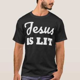 イエスは宗教上の神イエス・キリスト教徒と照らされる Tシャツ
