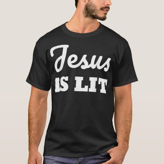 イエスは宗教上の神イエス・キリスト教徒と照らされる  Tシャツ (正面)