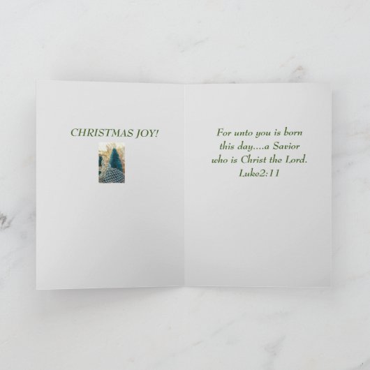 イエスは宗教生まれ的なクリスマスだルーク・クリスマスカード サンキューカード (内部)