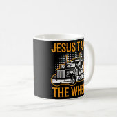イエスは宗教的クリスチャンであるホイルトラック運転手を受け入れる コーヒーマグカップ (正面右)