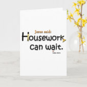 イエスは家事は待つべきだと言われた カード (黄色い花)