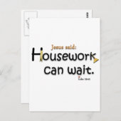 イエスは家事は待つべきだと言われた ポストカード (正面/裏面)