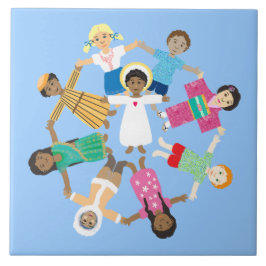 イエスは小さな子供たちを愛している タイル