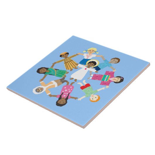 イエスは小さな子供たちを愛している タイル (側面)