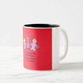 イエスは小さな子供たちを愛している。 ツートーンマグカップ (正面右)