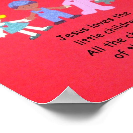 イエスは小さな子供たちを愛している。 ポスター (角)