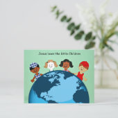 イエスは小さな子供たちを愛している。 ポストカード (スタンド正面)