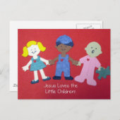 イエスは小さな子供たちを愛している！ ポストカード (正面/裏面)