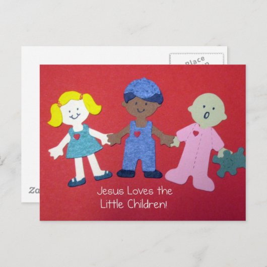イエスは小さな子供たちを愛している！ ポストカード (正面/裏面)