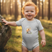 イエスは小さな私を愛している かわいい大きな目をしたカタツムリの少年少女 ベビーボディスーツ