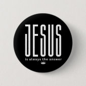イエスは常に答え 缶バッジ (正面)