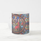 イエスは弟子たちと最後の食事を共にする フロストグラスマグカップ (正面左)