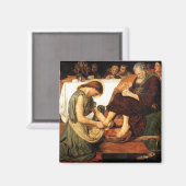 イエスは弟子達を洗う足磁石 マグネット (正面/裏面)