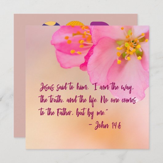 イエスは彼にキリスト教のフローラを言った感動的 (正面/裏面)