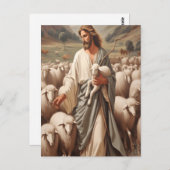 イエスは彼の忠実な群れを率いて ポストカード (正面/裏面)