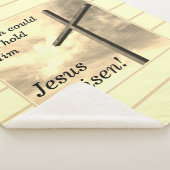 イエスは復活したクリームイースター シェルパブランケット (3/4)