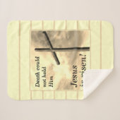 イエスは復活したクリームイースター シェルパブランケット (正面(横))