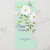 イエスは復活した イースター クリスマス 引用 ミントカラー イースター メニュー (裏面)