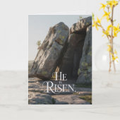 イエスは復活した イースター 敬具 カード (黄色い花)