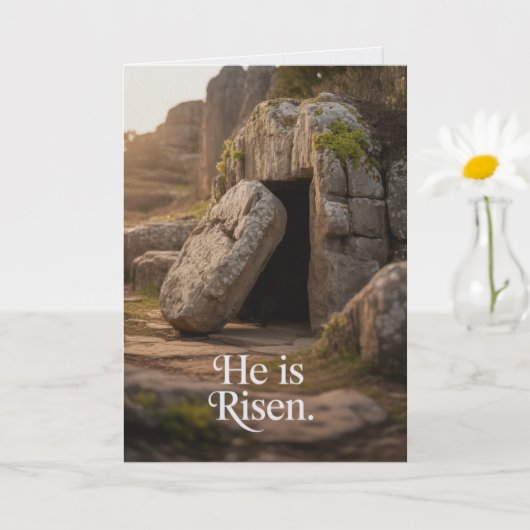 イエスは復活した イースター 敬賀状  教会用 まとめ買い カード (小さな植物)