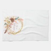 イエスは復活した ボホ フラワー リース イースター キッチンタオル (横)