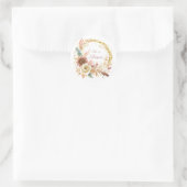 イエスは復活した ボホ フラワー リース イースター ラウンドシール (バッグ)