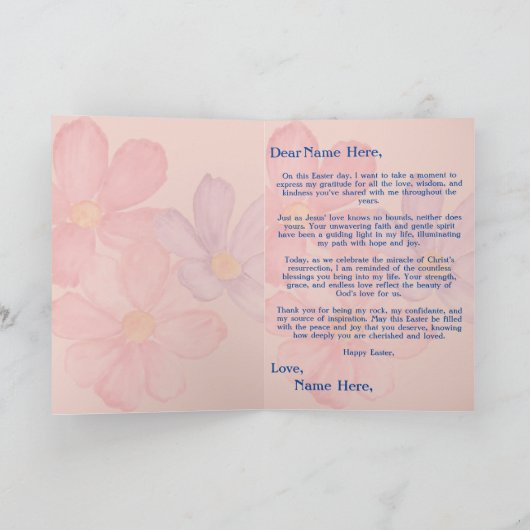 イエスは復活した 母の祝福 イースター シーズンカード (内部)