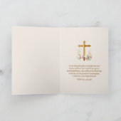 イエスは復活した 花のカトリック十字架 イースター シーズンカード (内部)