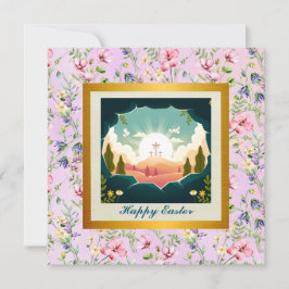 イエスは復活し、復活の主日を祝う 招待状