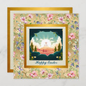 イエスは復活し、復活の主日を祝う 招待状 (正面/裏面)