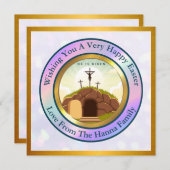 イエスは復活し、復活の主日を祝う 招待状 (正面/裏面)