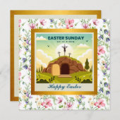 イエスは復活し、復活の主日を祝う 招待状 (正面/裏面)