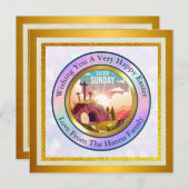 イエスは復活し、復活の主日を祝う 招待状 (正面/裏面)