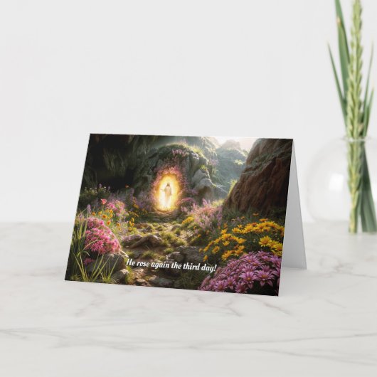 イエスは復活祭のカードを復活させた カード (正面)