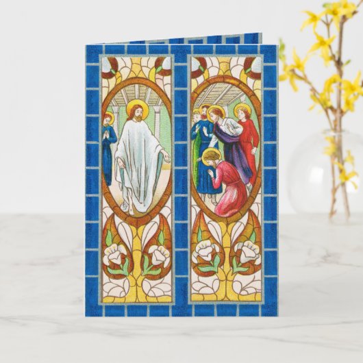 イエスは復活祭の使徒たちに現れる(RT 02) カード (黄色い花)